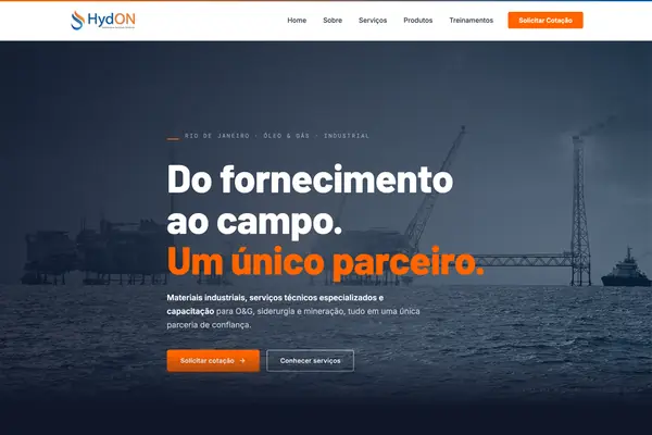 Site HydON, projeto da Virtus