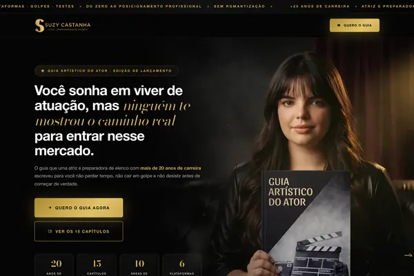 Site Suzy Castanha, projeto da Virtus