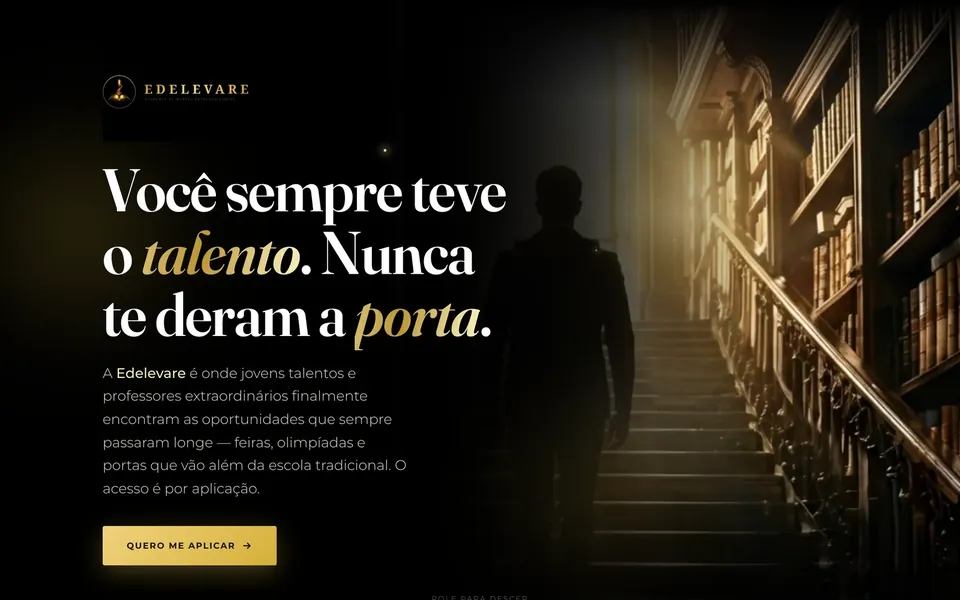 Site Edelevare, projeto da Virtus