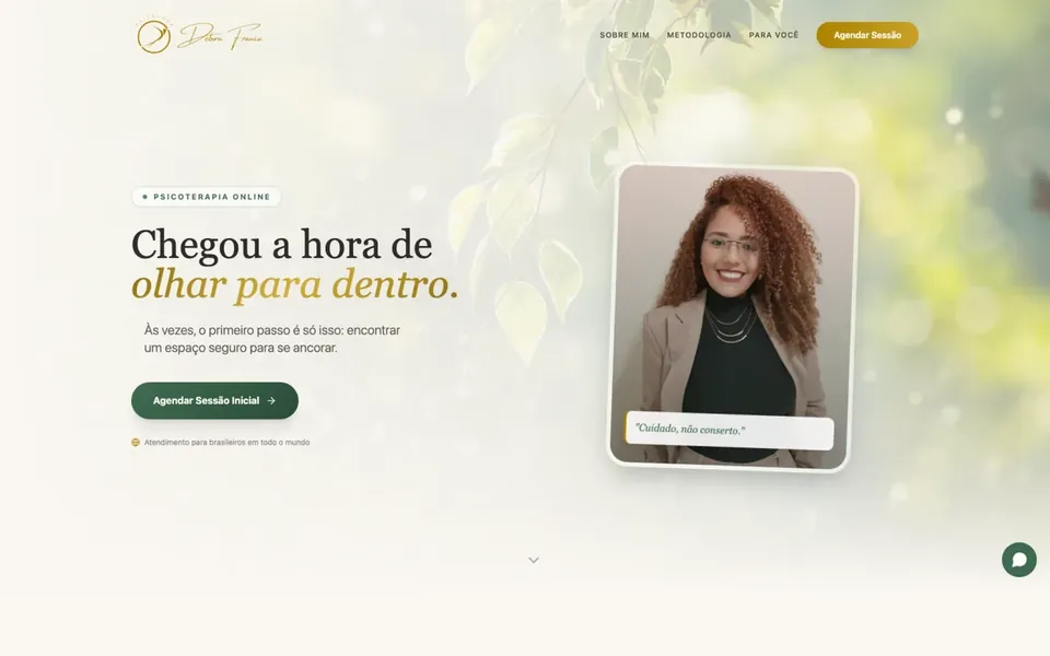 Site Debora Franca, projeto da Virtus