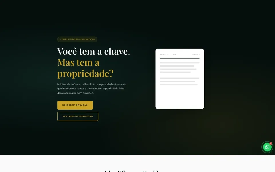 Site Advocacia Imobiliária, projeto da Virtus