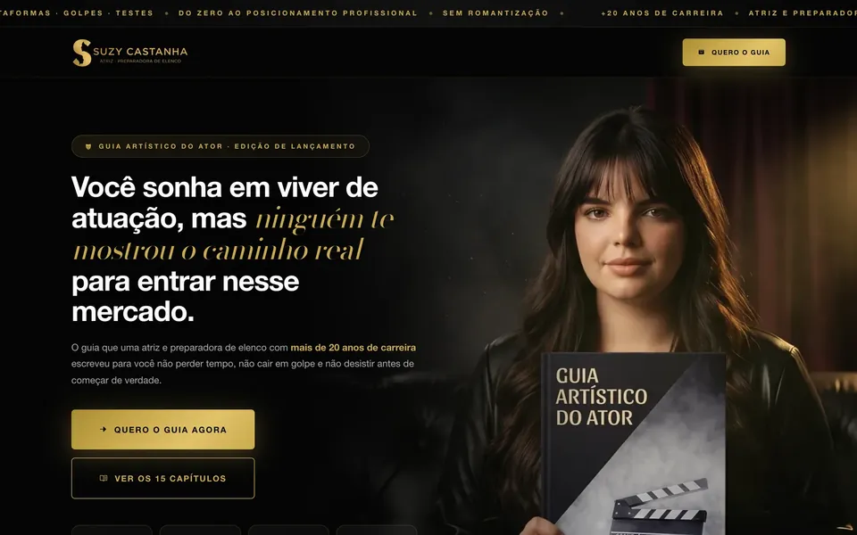 Site Suzy Castanha, projeto da Virtus